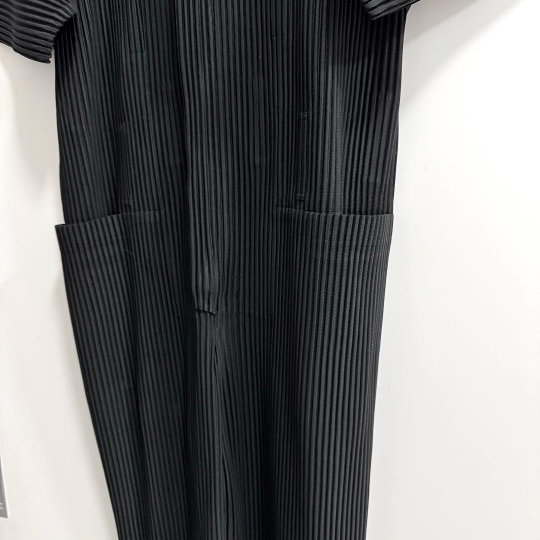 HOMME PLISSE PLEATS BOTTOMS ジャンプスーツ黒