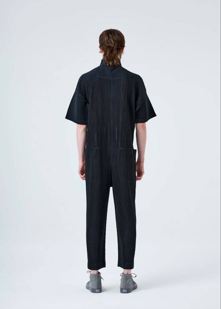 HOMME PLISSE PLEATS BOTTOMS ジャンプスーツ黒