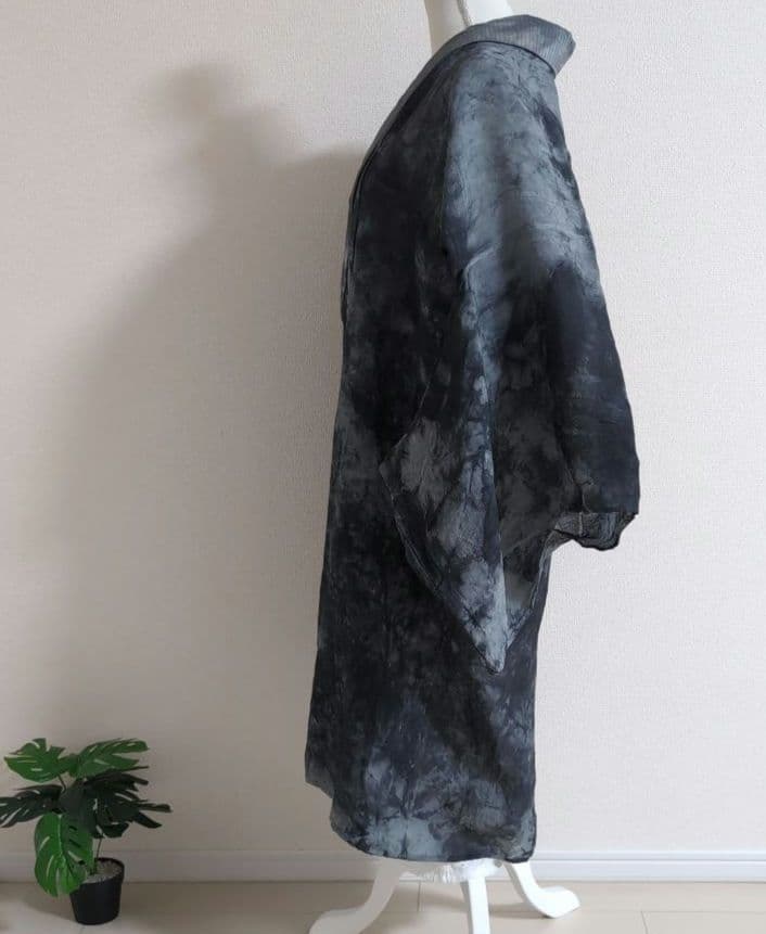 【三花】本麻　洗える長襦袢　カラー襦袢　2色染め　ムラ染め　リサイクル　su