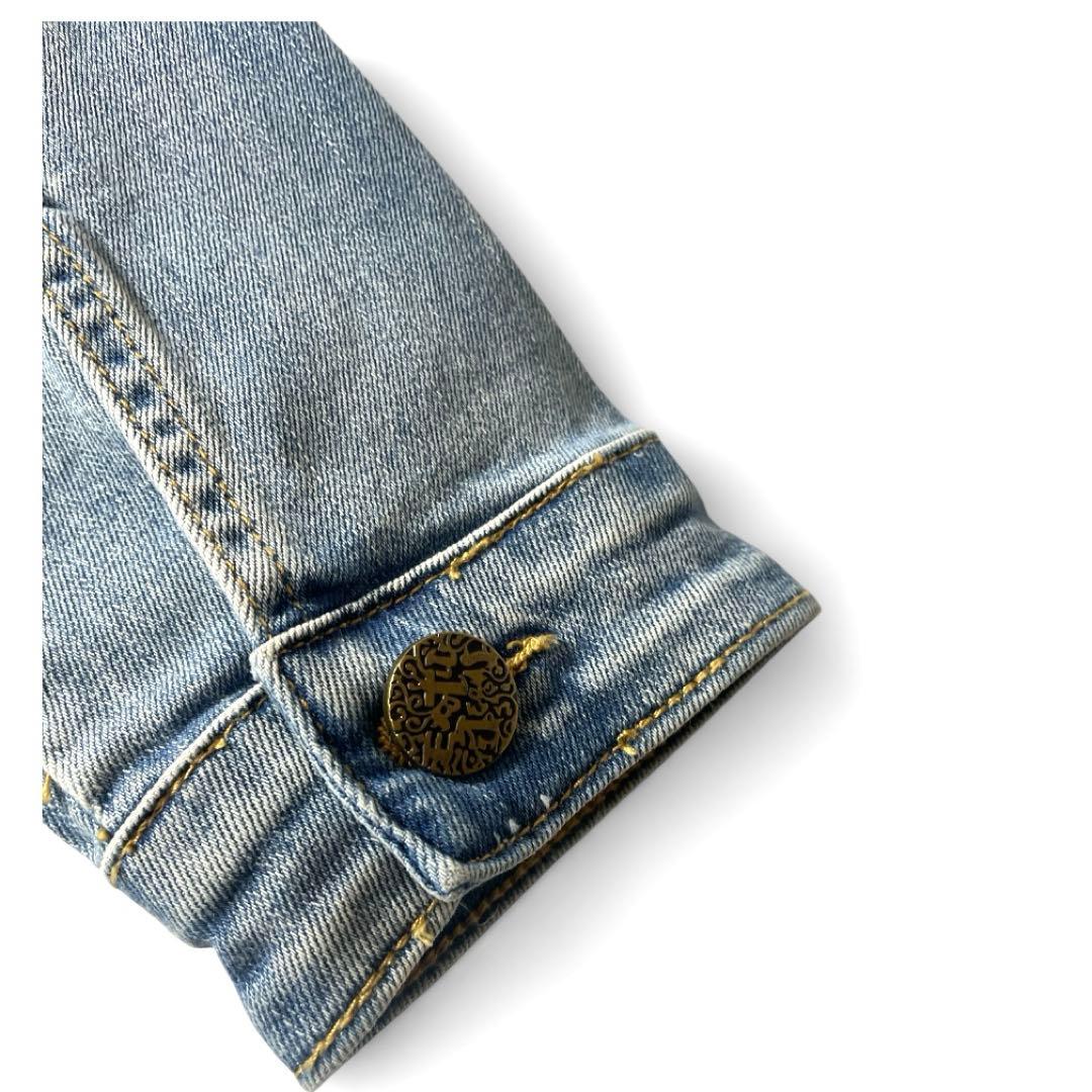 デシグアル　デニムジャケット　Gジャン　ファー　刺繍　ラメ　40