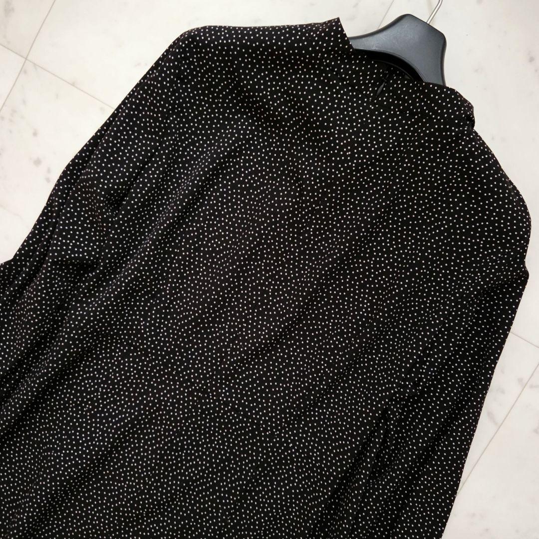 極美品　アンタイトル ボウタイ ロングワンピース ドット柄 現行　ペチコート