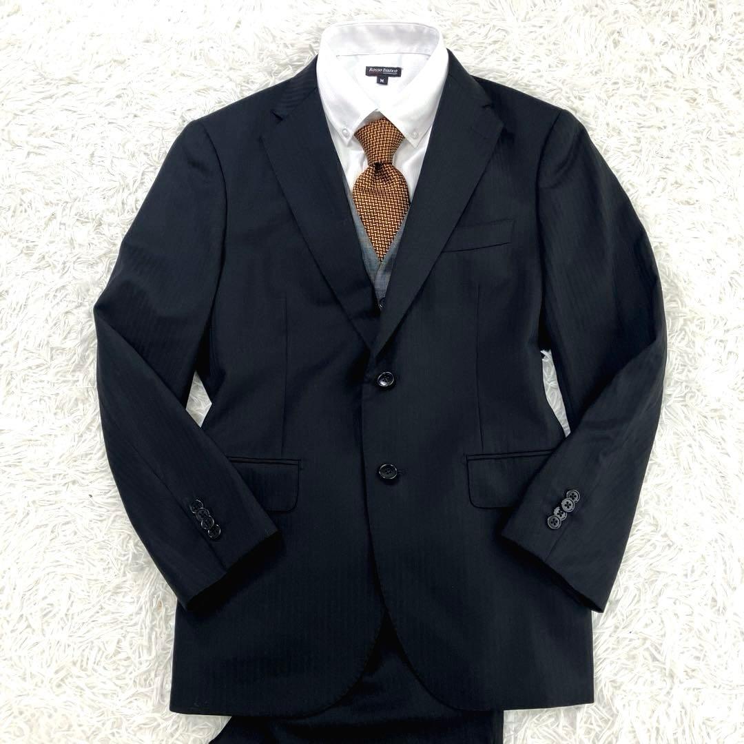 美品　ロロピアーナ　ミツミネ　スーツ　セットアップ　AB4 3ピース　ストライプ