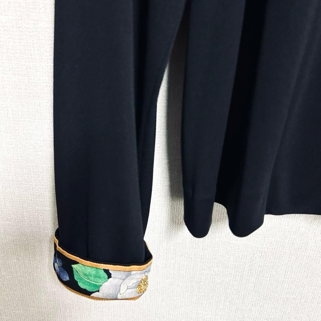 レオナール LEONARD カーディガン カンカン素材 ラインストーン ビジュー