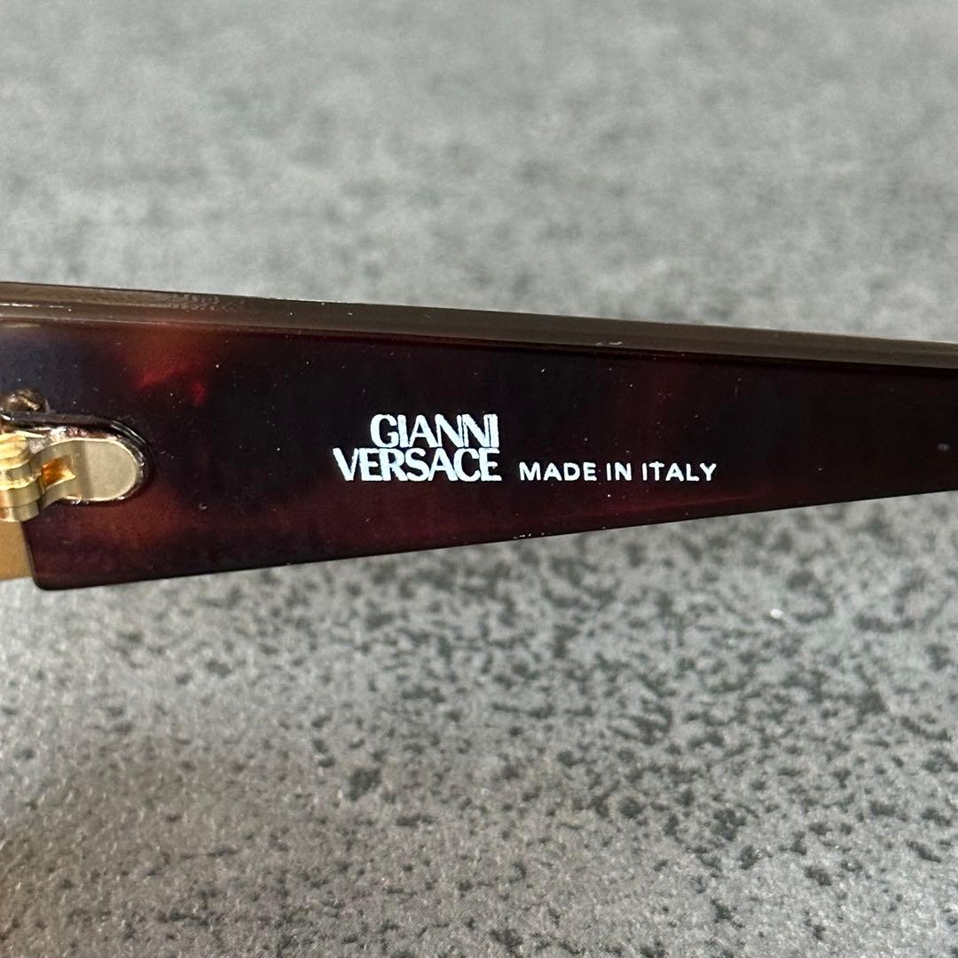 VERSACE メデューサ 鼈甲 金縁 フルリム オーバル サングラス②