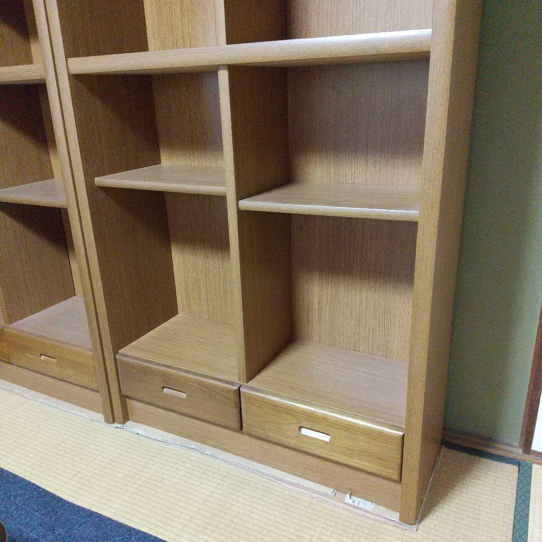 大きい本棚①　木製　ダークブラウン　幅90cm　高224cm　１個　　匿名配送