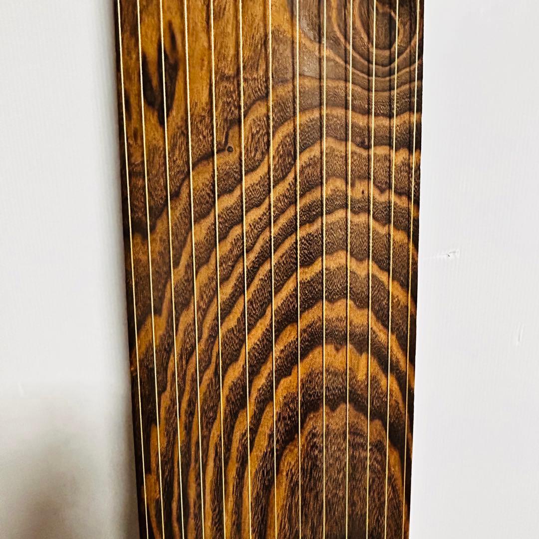 【良品】琴 13弦 並甲、すだれ彫り　時絵