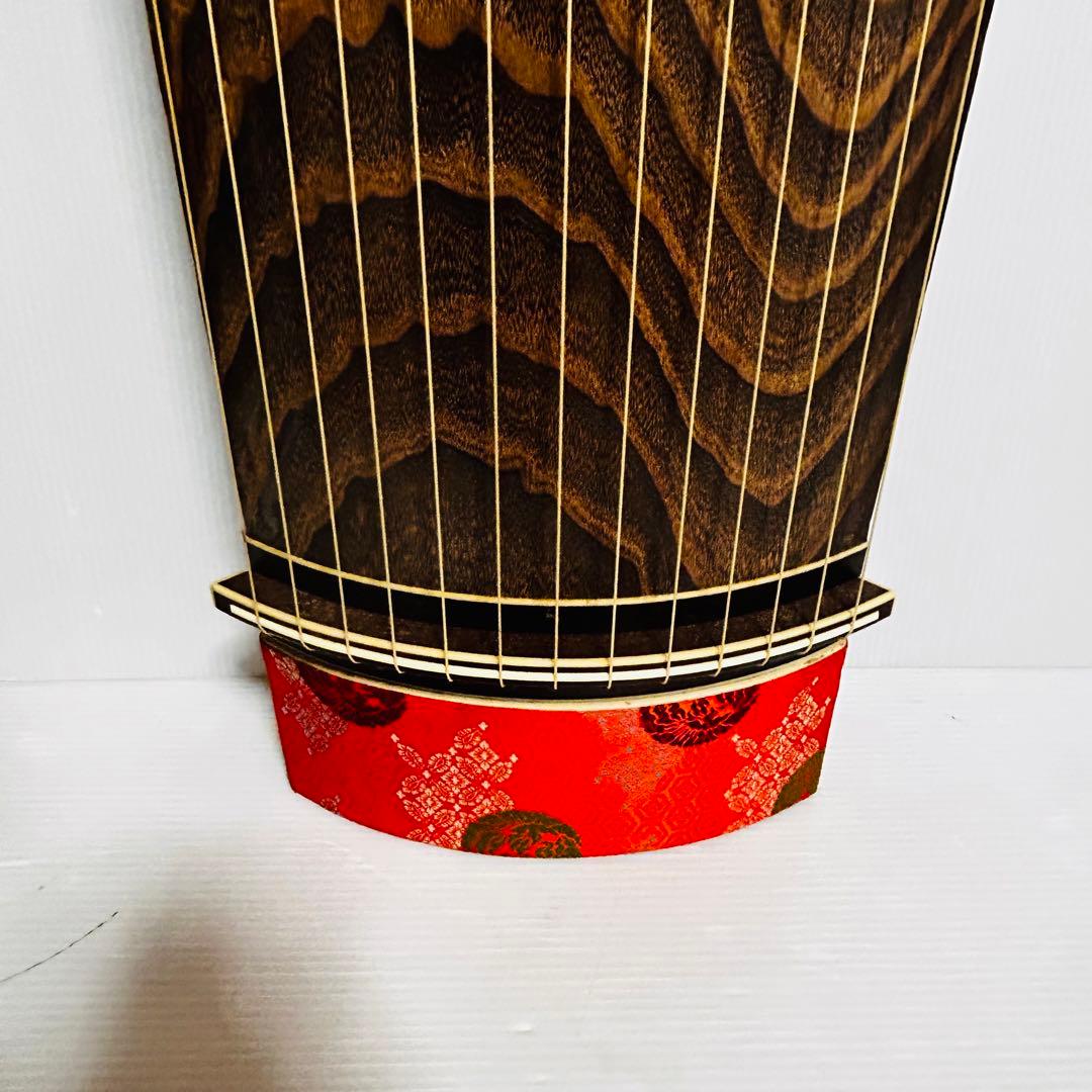 【良品】琴 13弦 並甲、すだれ彫り　時絵