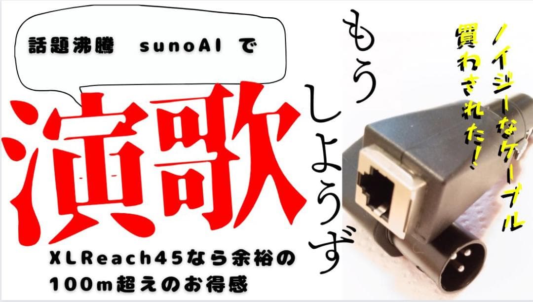 XLReach45 XLR3-RJ45 変換　20ペア ライブ配信★OBS配信