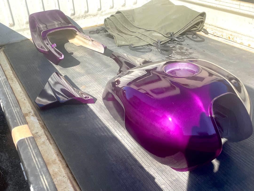 XJR400R 外装セット　キャンディーパープル　塗りたて　美品　アウトバーン