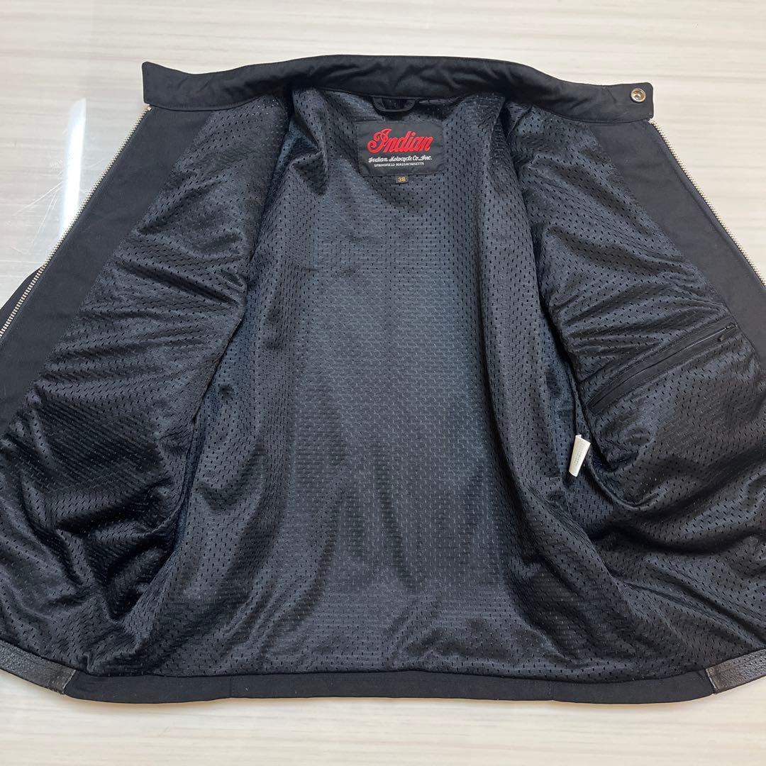 Indian バイクジャケット レディース　パンチングレザー　美品❗️