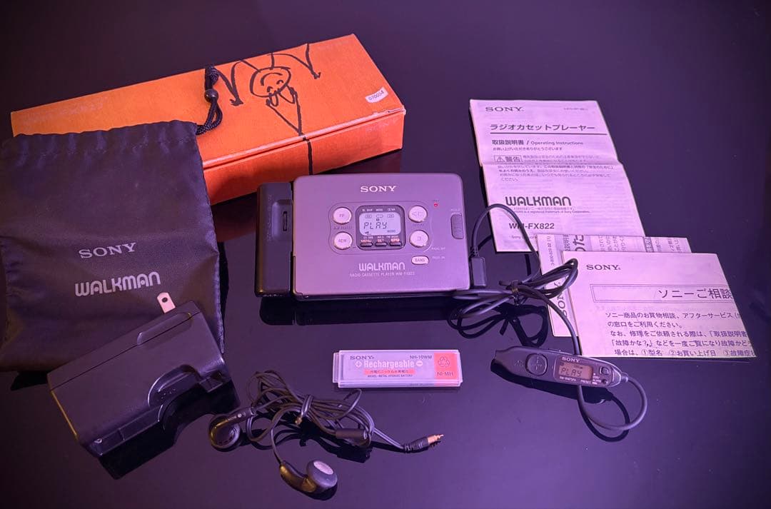 カセットウォークマンSONY WM-FX822元箱付属品「整備済み、完動超美品」