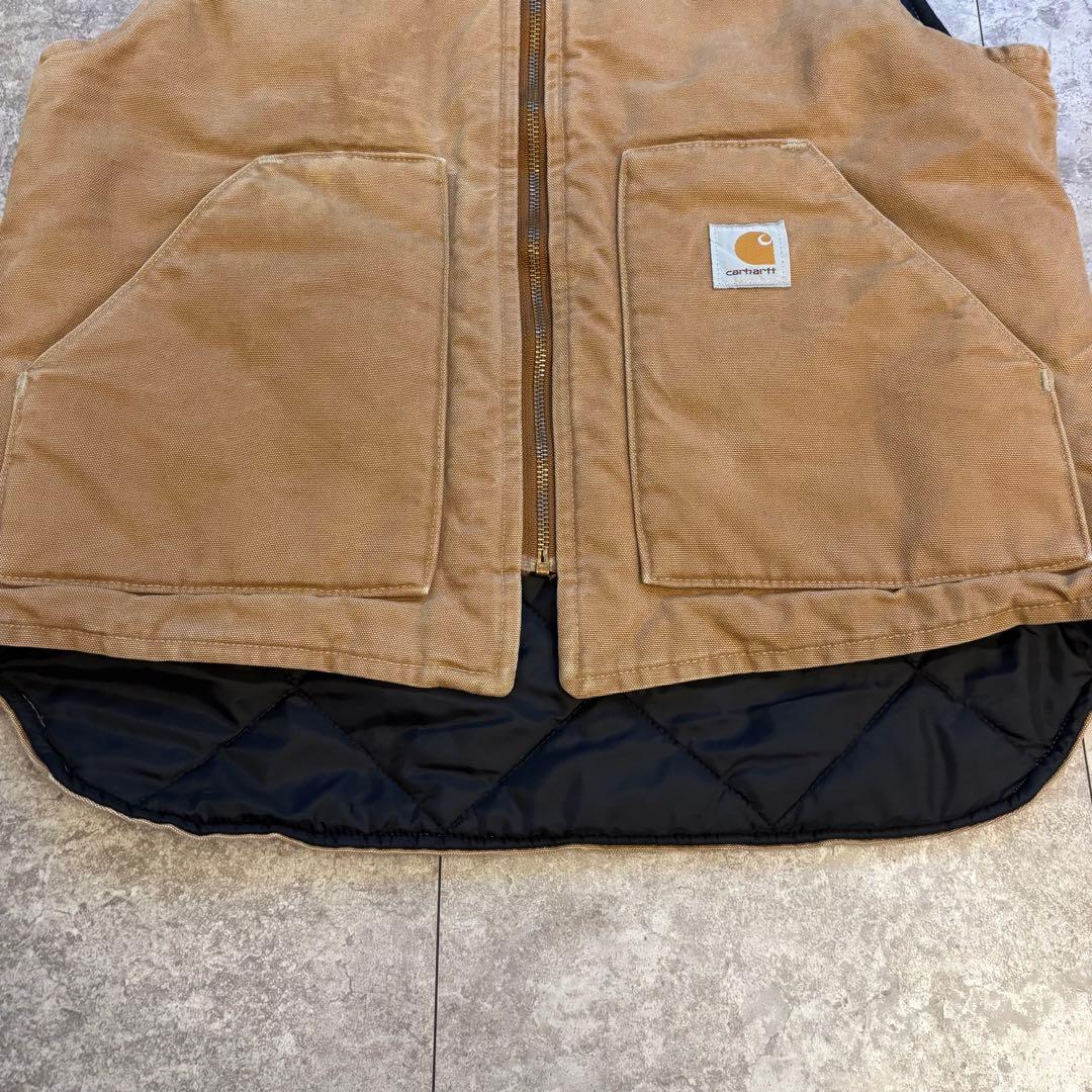 【レア】Carhartt ダックベスト　アメリカ製　ロゴ　希少　アウター