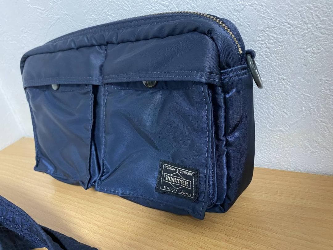 新品同様 PORTER 新タンカー 2way ショルダーバッグS アイアンブルー