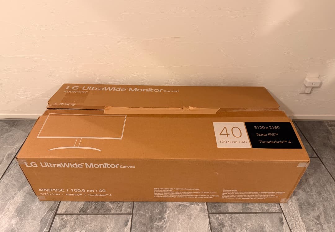 LG モニター ディスプレイ 40WP95C-W 39.7\"/5K2K 曲面型
