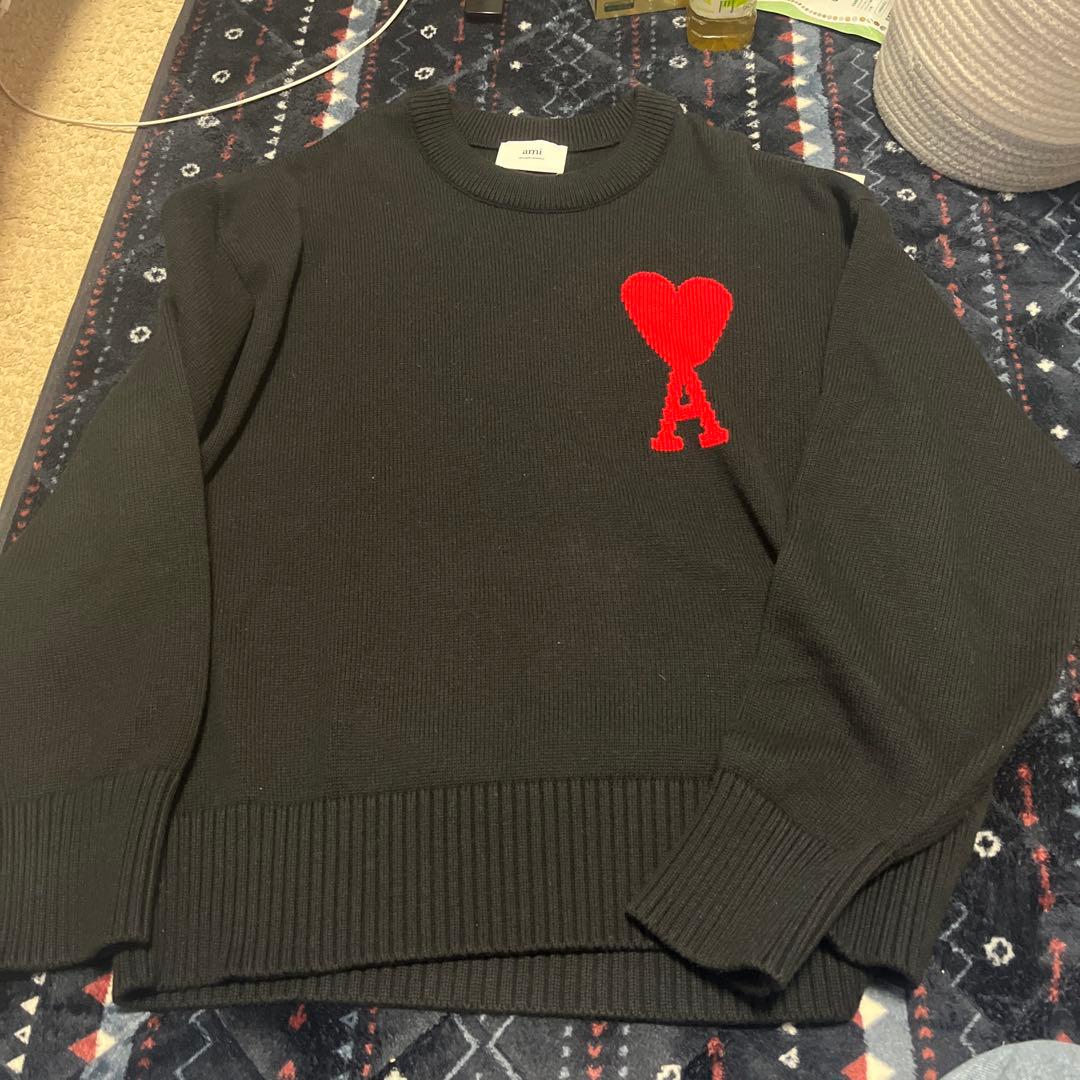 AMI PARIS ハート刺繍 セーター 秋冬ニット