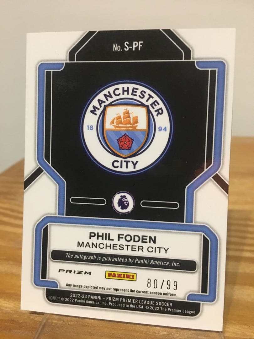 フォーデン　直筆サイン　カード　99枚限定　PANINI prizm