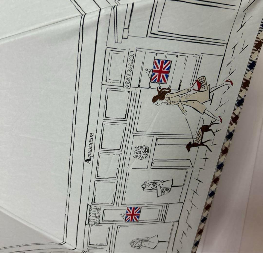 タイムセールAquascutum ロンドンガール　折畳日傘　遮光率99.99%