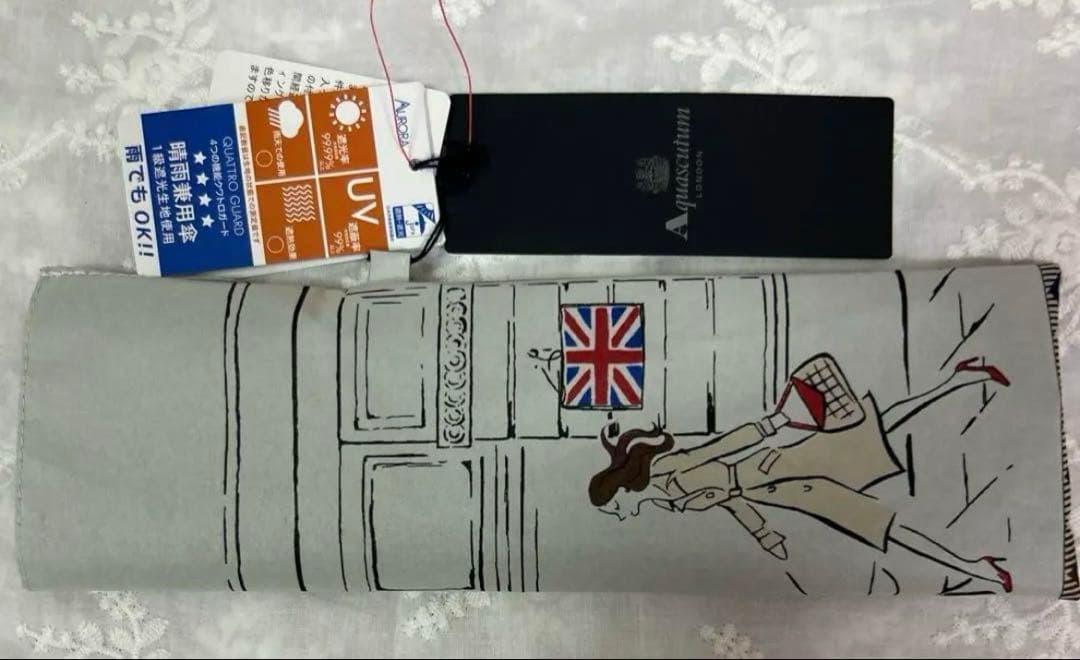 タイムセールAquascutum ロンドンガール　折畳日傘　遮光率99.99%