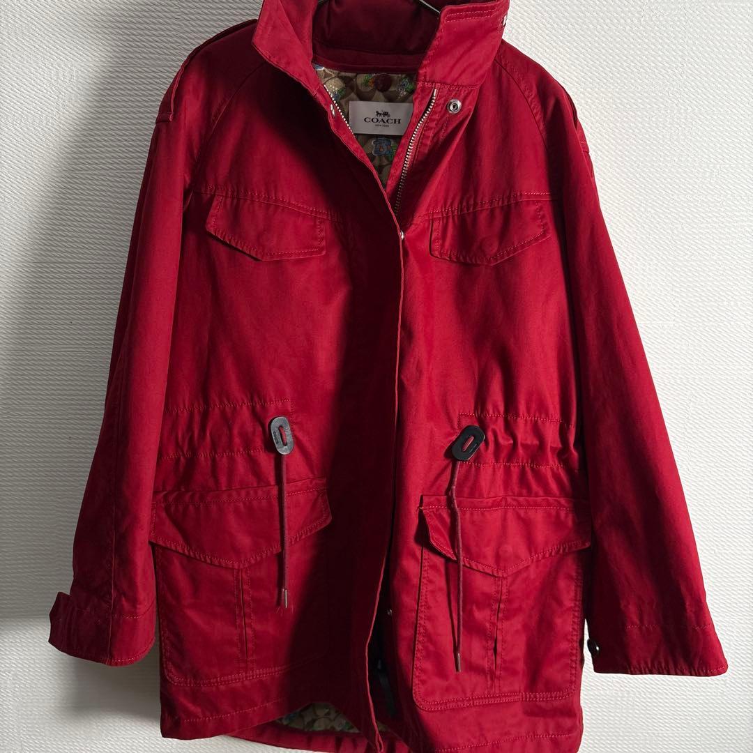 美品　COACH コーチ　ライナー付き　ミドルコート