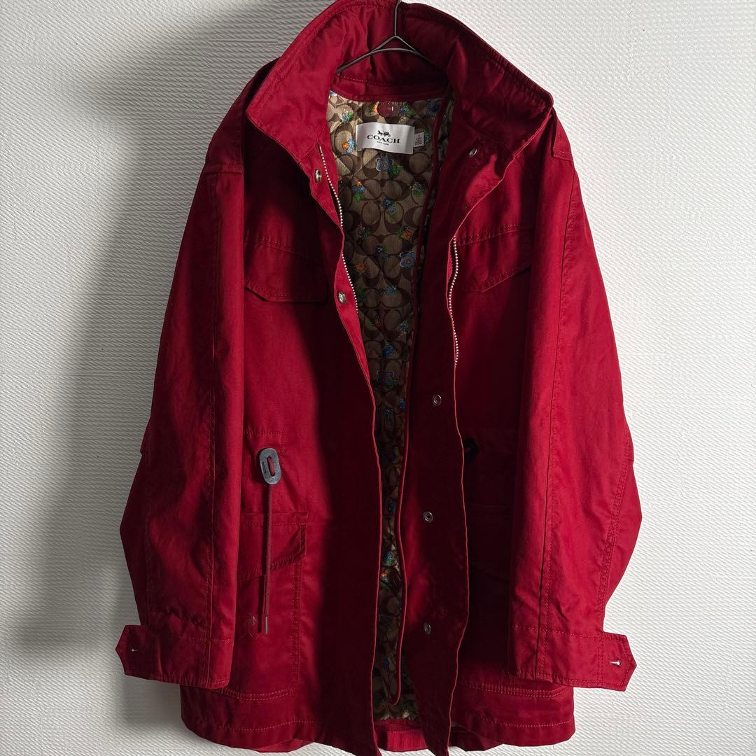 美品　COACH コーチ　ライナー付き　ミドルコート