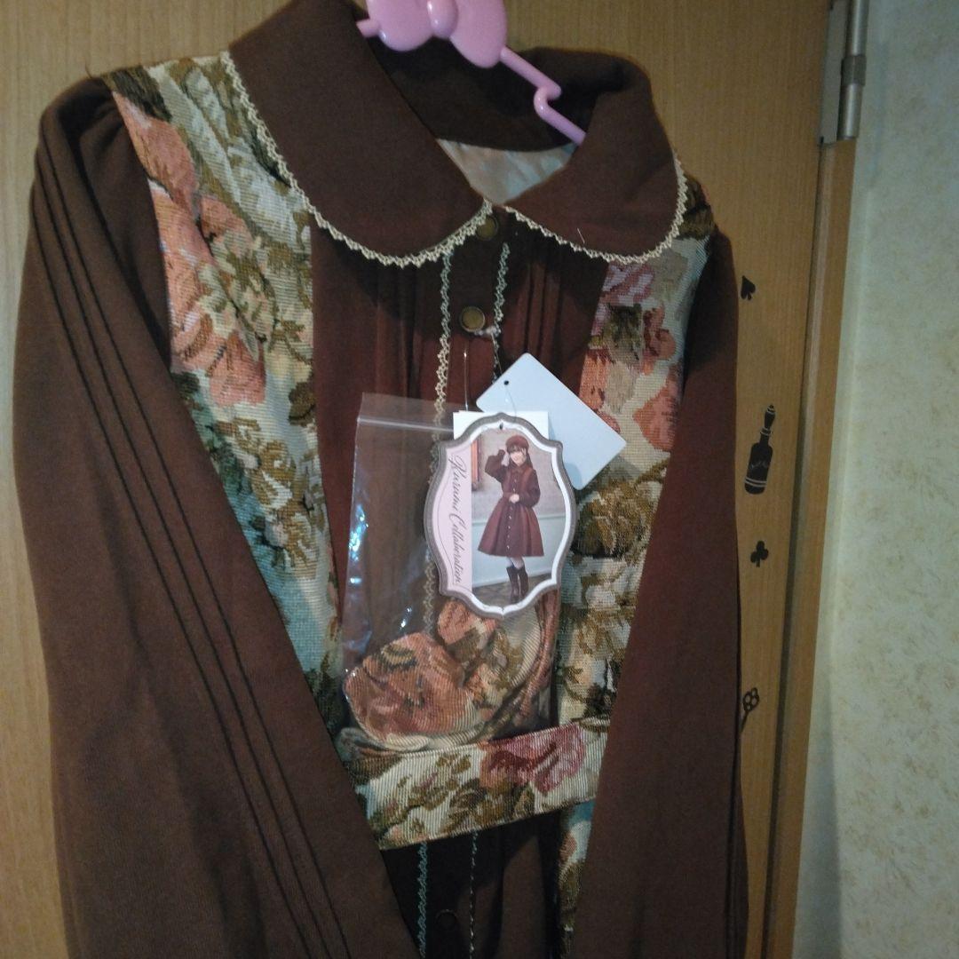 ノエルドメモワール　ワンピース　ブラウン　茶色　クラロリくる実　しまむら　コラボ