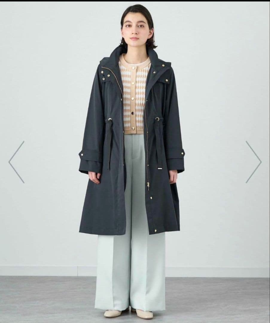 【美品】ANAYI ブライトツイルライナー付きモッズコート