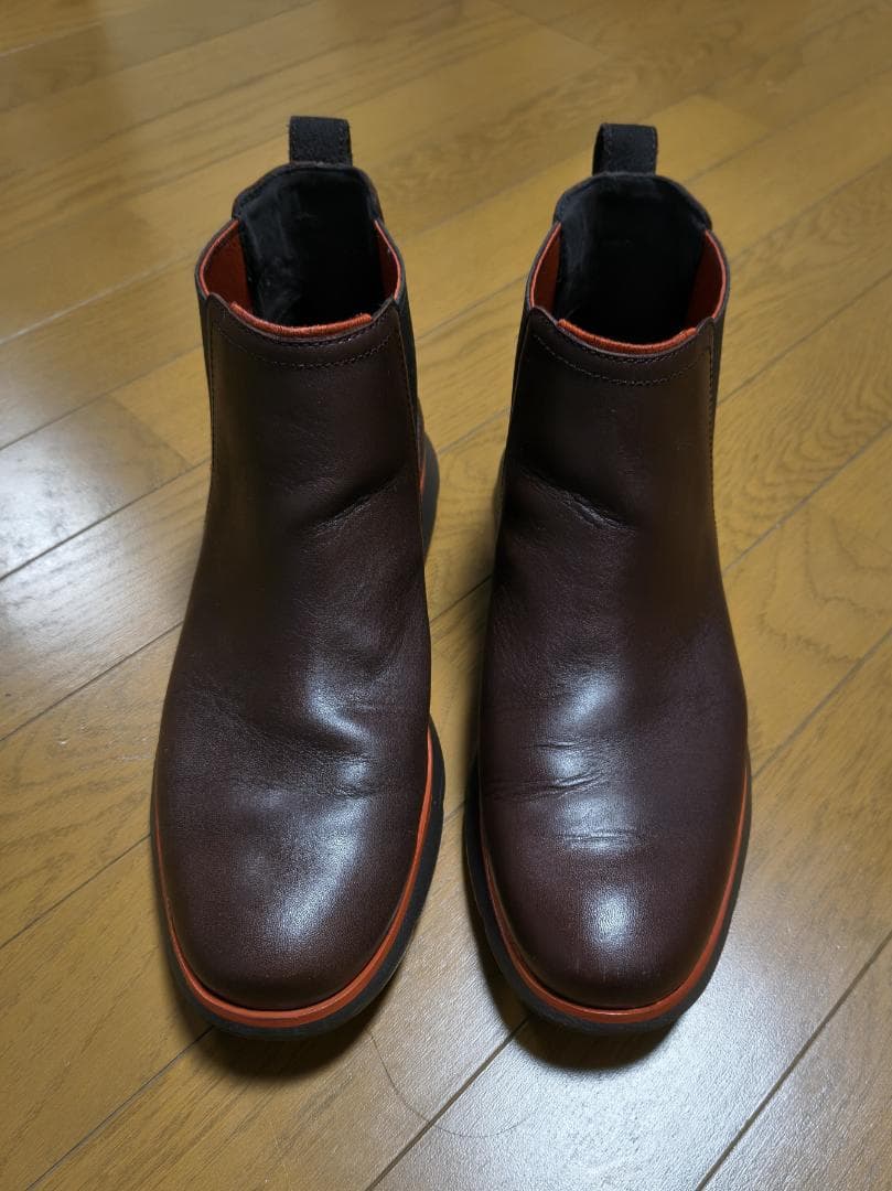 Cole Haan ダークブラウン 防水サイドゴアブーツ オレンジトリム　9.5