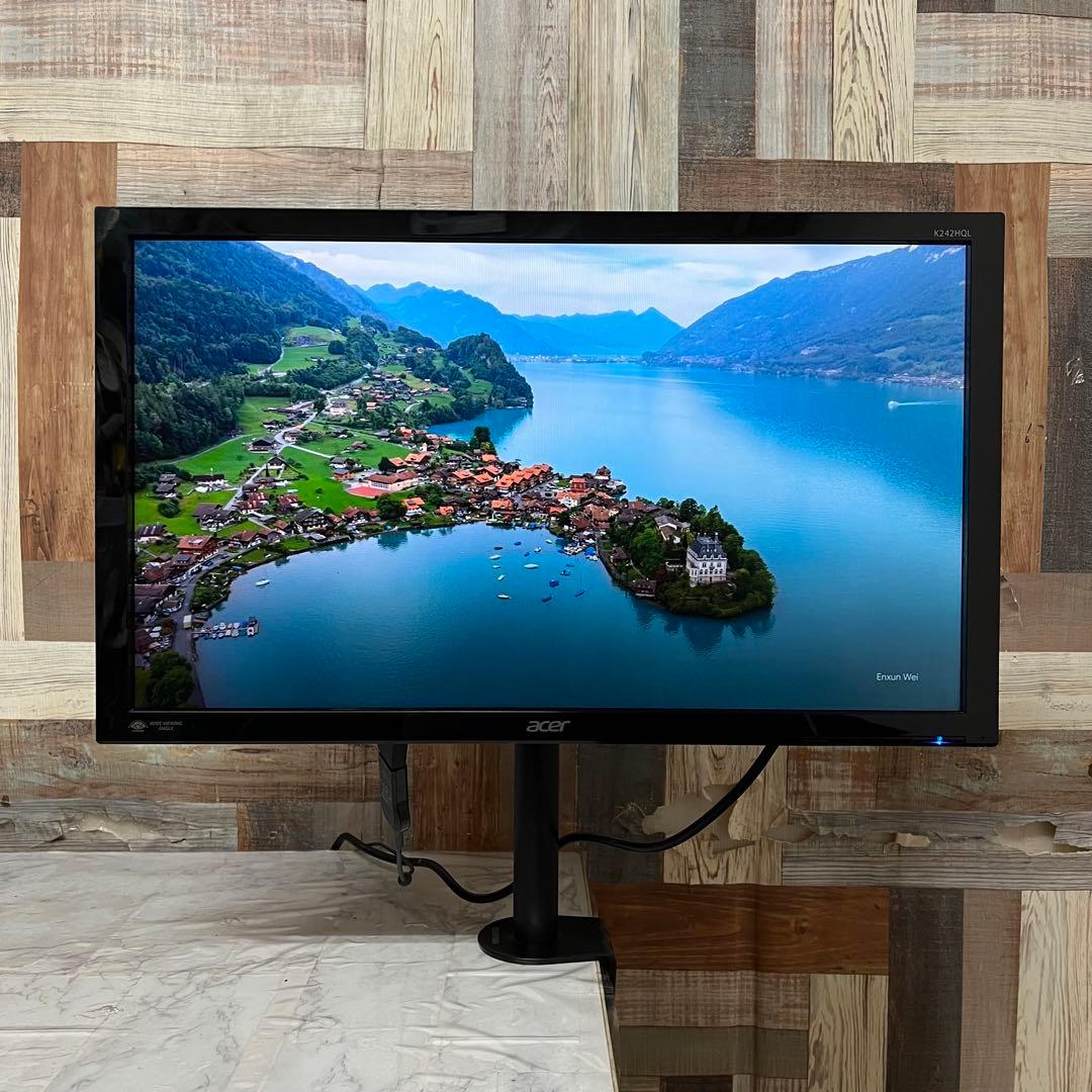 即日受渡❣️全国送料込3年前購入acerフルHD24型液晶モニターアームスタンド付