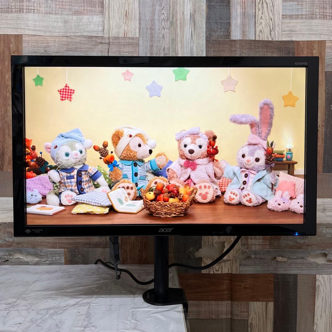 即日受渡❣️全国送料込3年前購入acerフルHD24型液晶モニターアームスタンド付