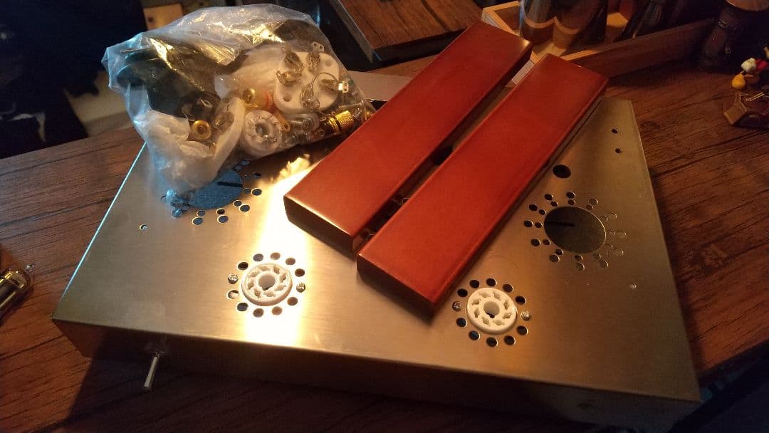 真空管アンプ シャーシ+パーツ