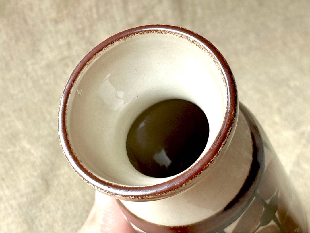 ARABIA vintage HLA フラワーベース(葉模様)