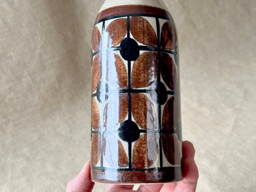 ARABIA vintage HLA フラワーベース(葉模様)