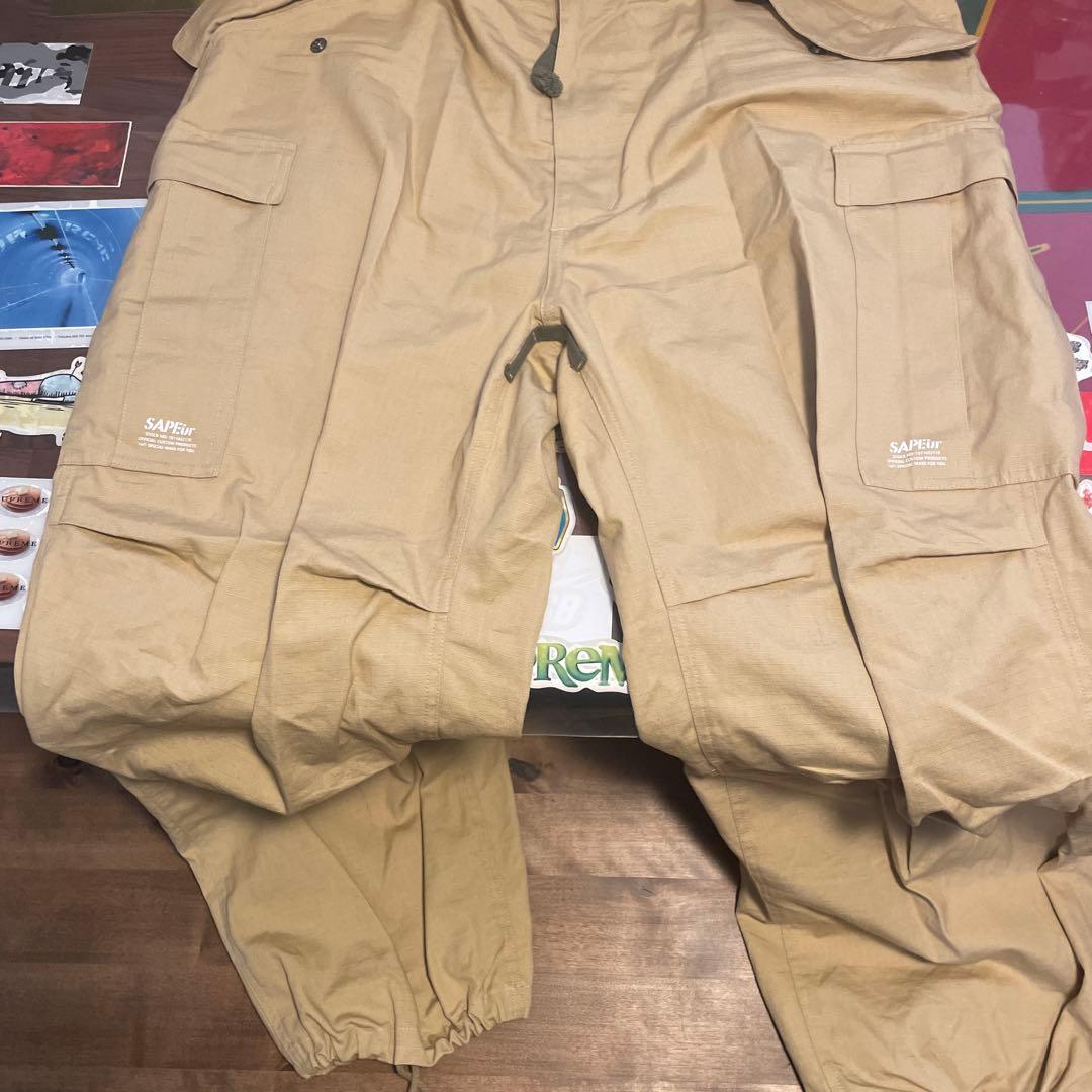 SAPEUR ベージュ カーゴパンツ