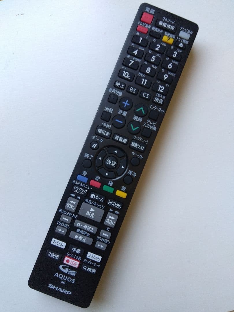 AQUOSブルーレイレコーダBD-NW510　純正リモコン付　動作品