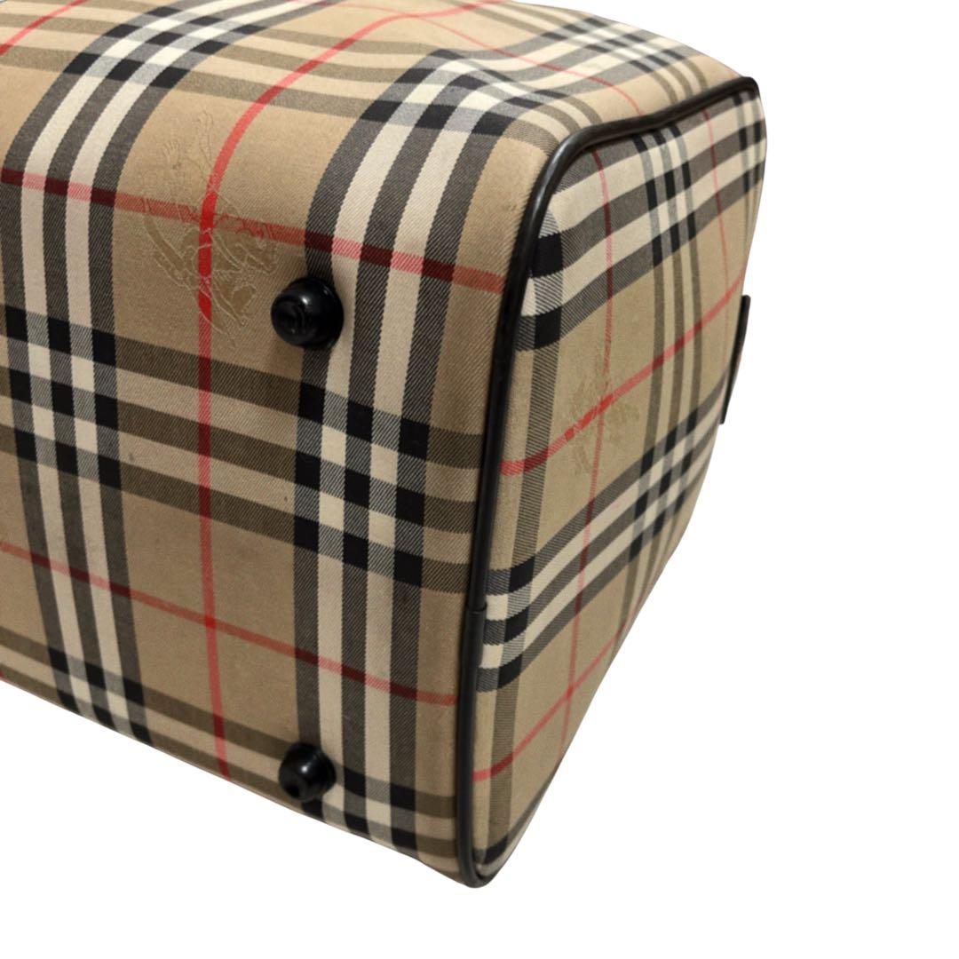 お値下げ✨️訳あり✨️バーバリー大容量ボストンバッグ　ノバチェック シャドーホース