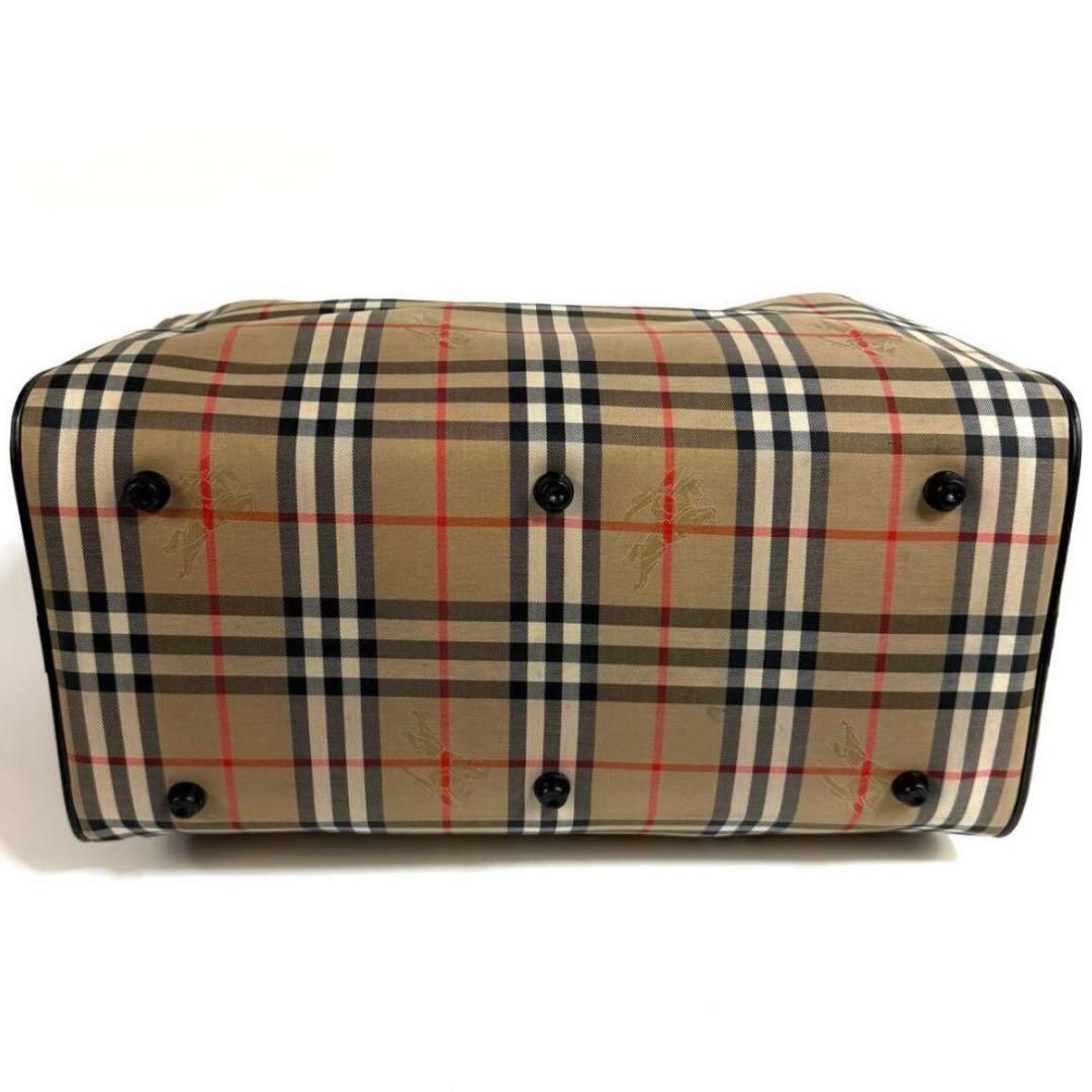 お値下げ✨️訳あり✨️バーバリー大容量ボストンバッグ　ノバチェック シャドーホース