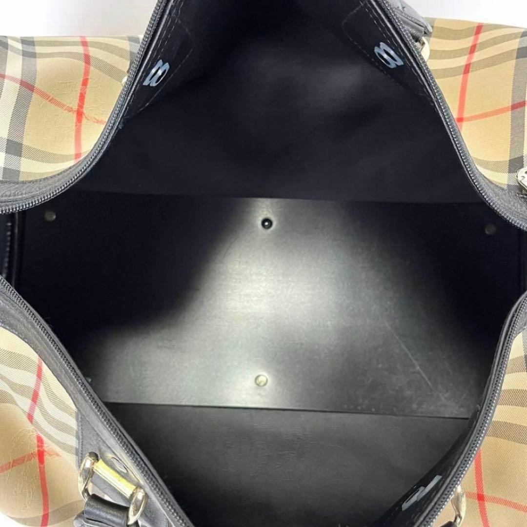 お値下げ✨️訳あり✨️バーバリー大容量ボストンバッグ　ノバチェック シャドーホース