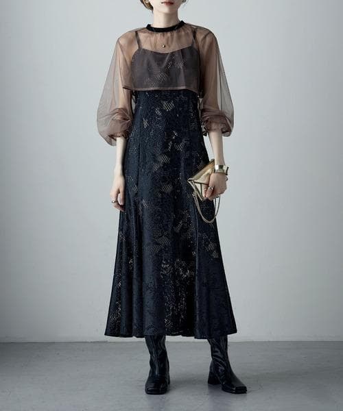 美品 etoll. エトル ボレロ キャミドレス M パーティー お呼ばれ