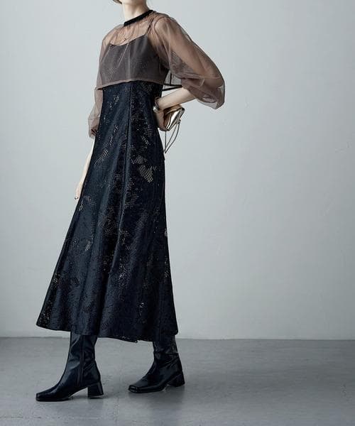 美品 etoll. エトル ボレロ キャミドレス M パーティー お呼ばれ