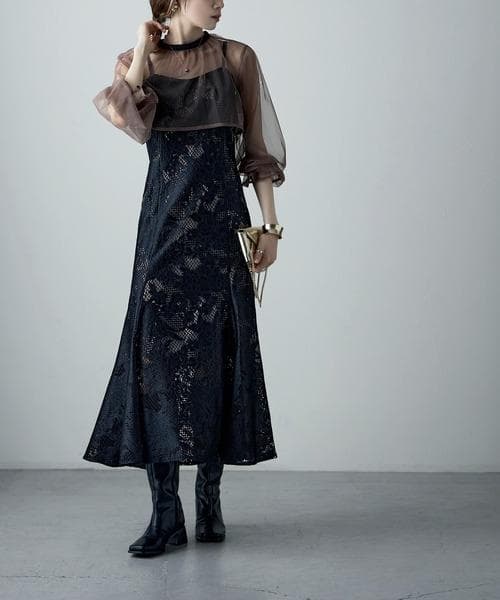 美品 etoll. エトル ボレロ キャミドレス M パーティー お呼ばれ