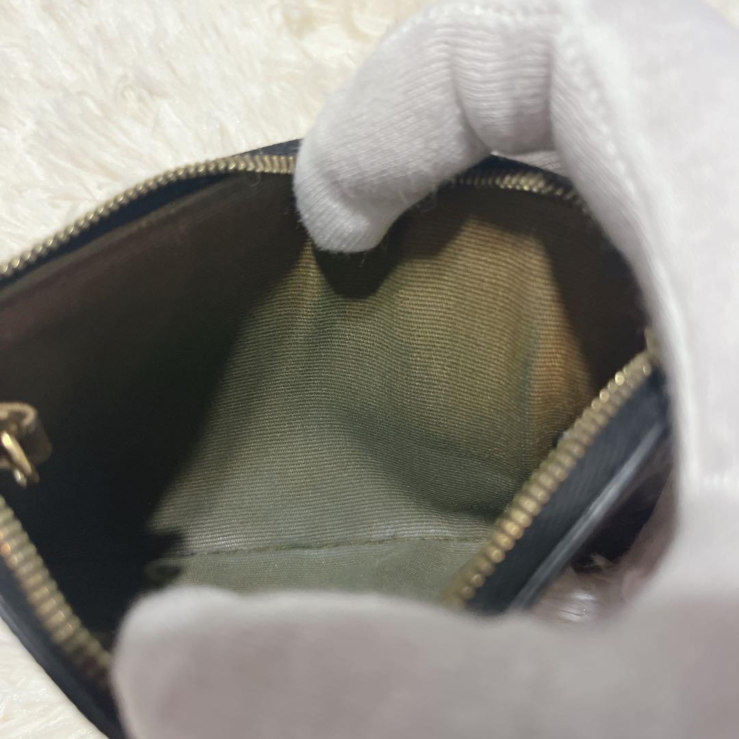 ルイ様 鑑定済・美品セリーヌ　トリオンフ　ロゴ　フック付き　ケース　PVC