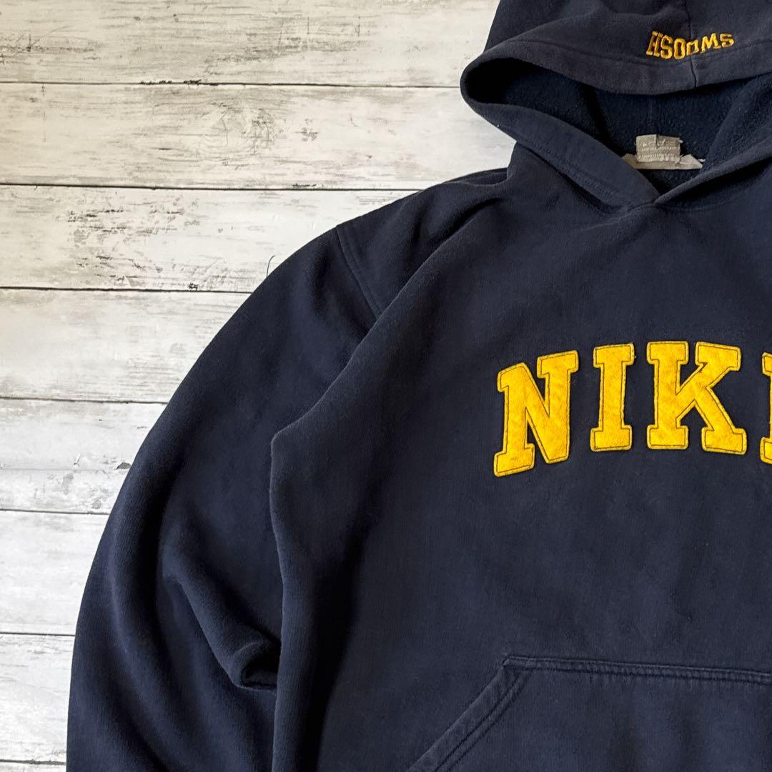 m*a様 00年代ヴィンテージ　NIKE ナイキ スウェットネイビー L カレッ