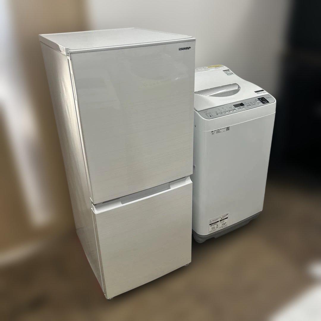 7111【新生活応援家電2点】2021年製 シャープセット 冷蔵庫 洗濯乾燥機