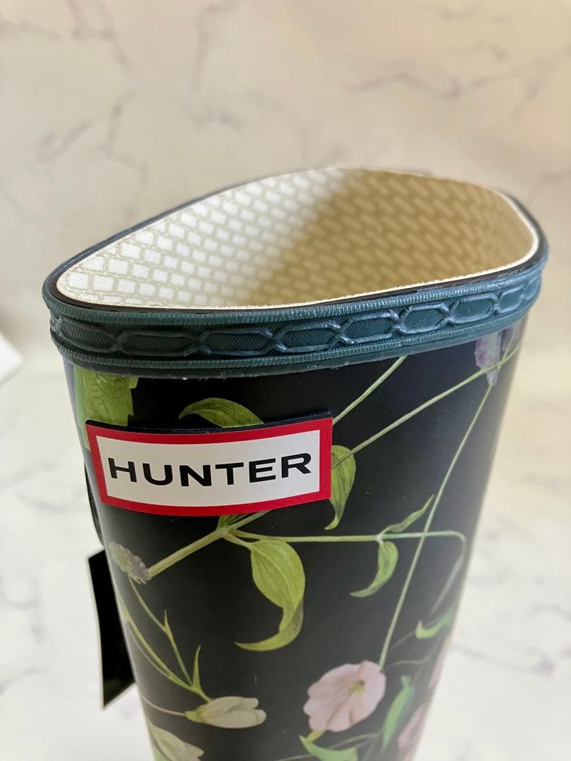 【新品タグ付】HUNTER ハンター 花柄レインブーツ RHSコラボ 長靴