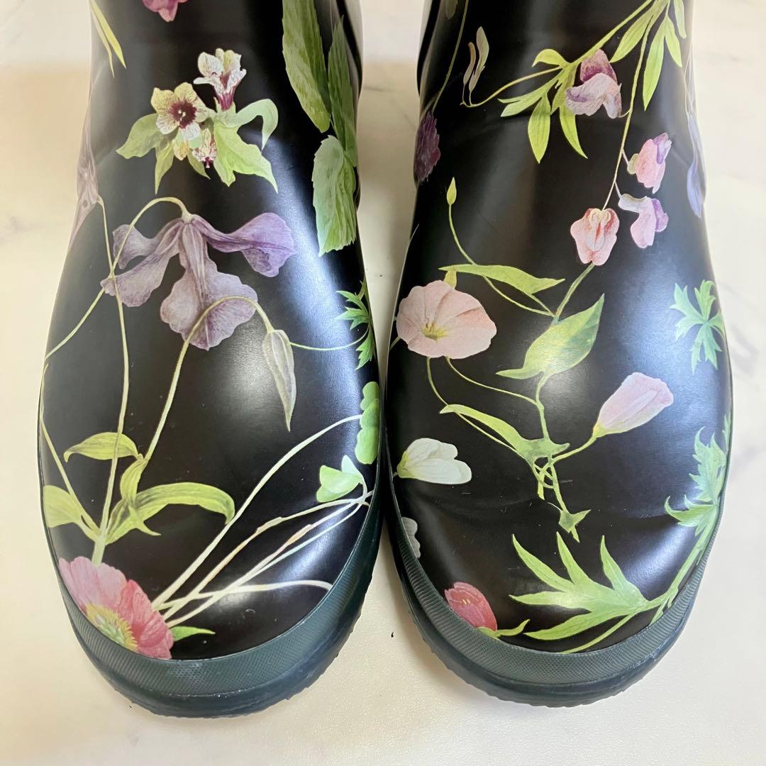【新品タグ付】HUNTER ハンター 花柄レインブーツ RHSコラボ 長靴