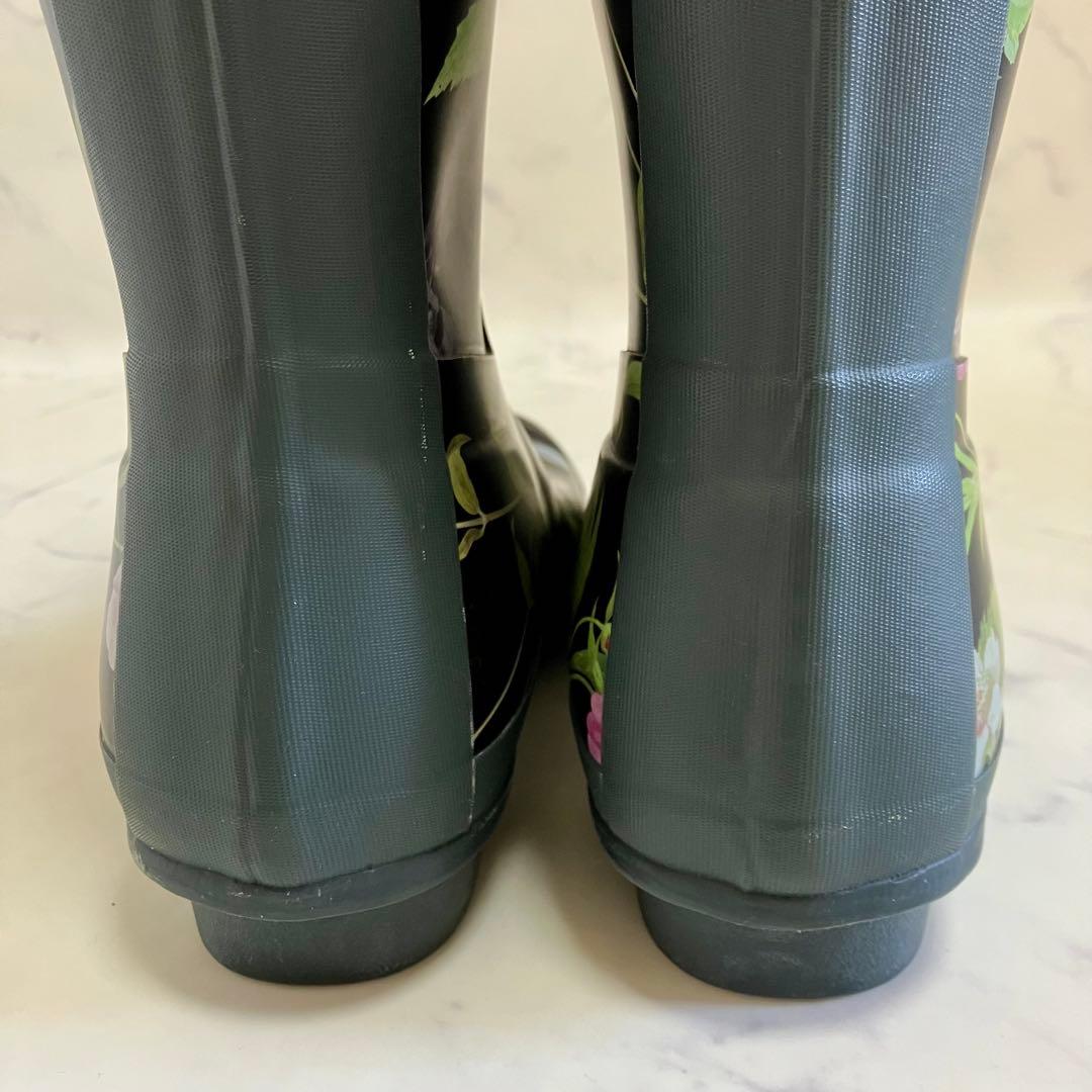 【新品タグ付】HUNTER ハンター 花柄レインブーツ RHSコラボ 長靴