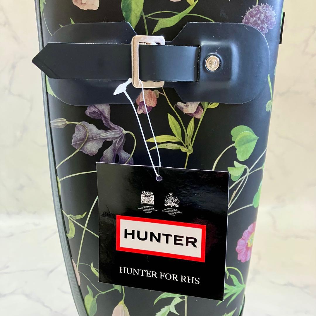 【新品タグ付】HUNTER ハンター 花柄レインブーツ RHSコラボ 長靴