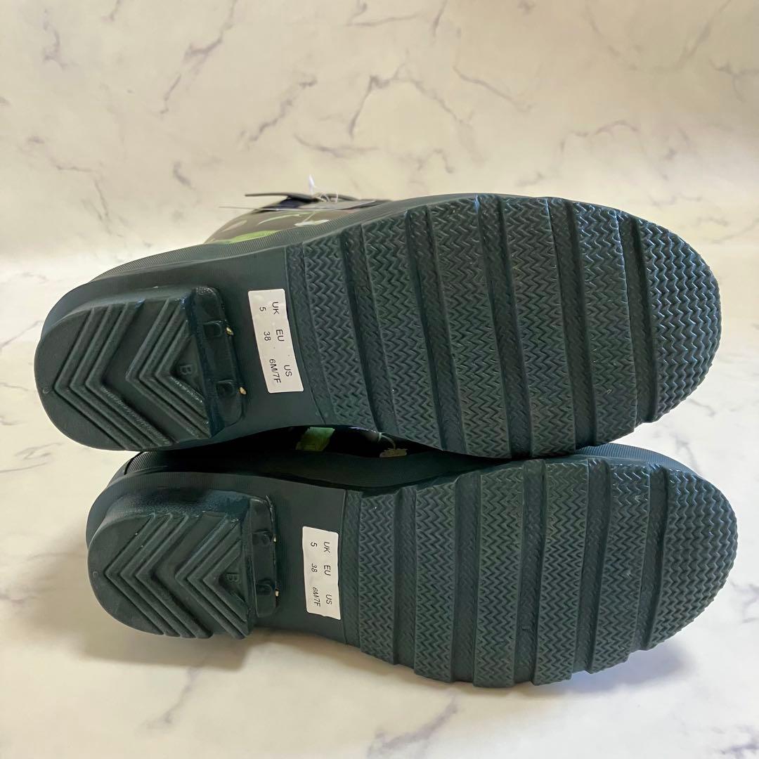 【新品タグ付】HUNTER ハンター 花柄レインブーツ RHSコラボ 長靴