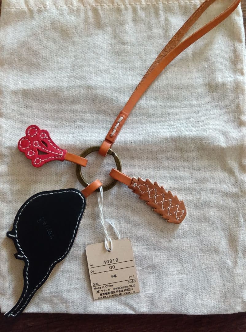【追記あり】genten ゲンテン チャーム レザー キーホルダー シマエナガ