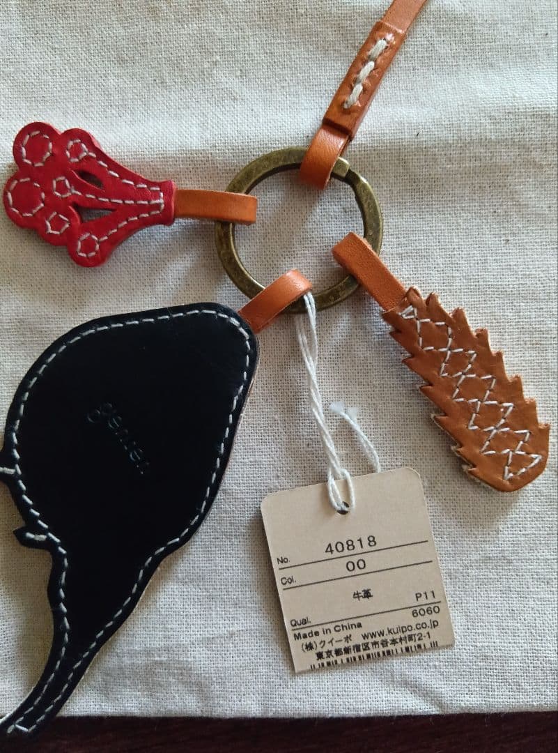 【追記あり】genten ゲンテン チャーム レザー キーホルダー シマエナガ